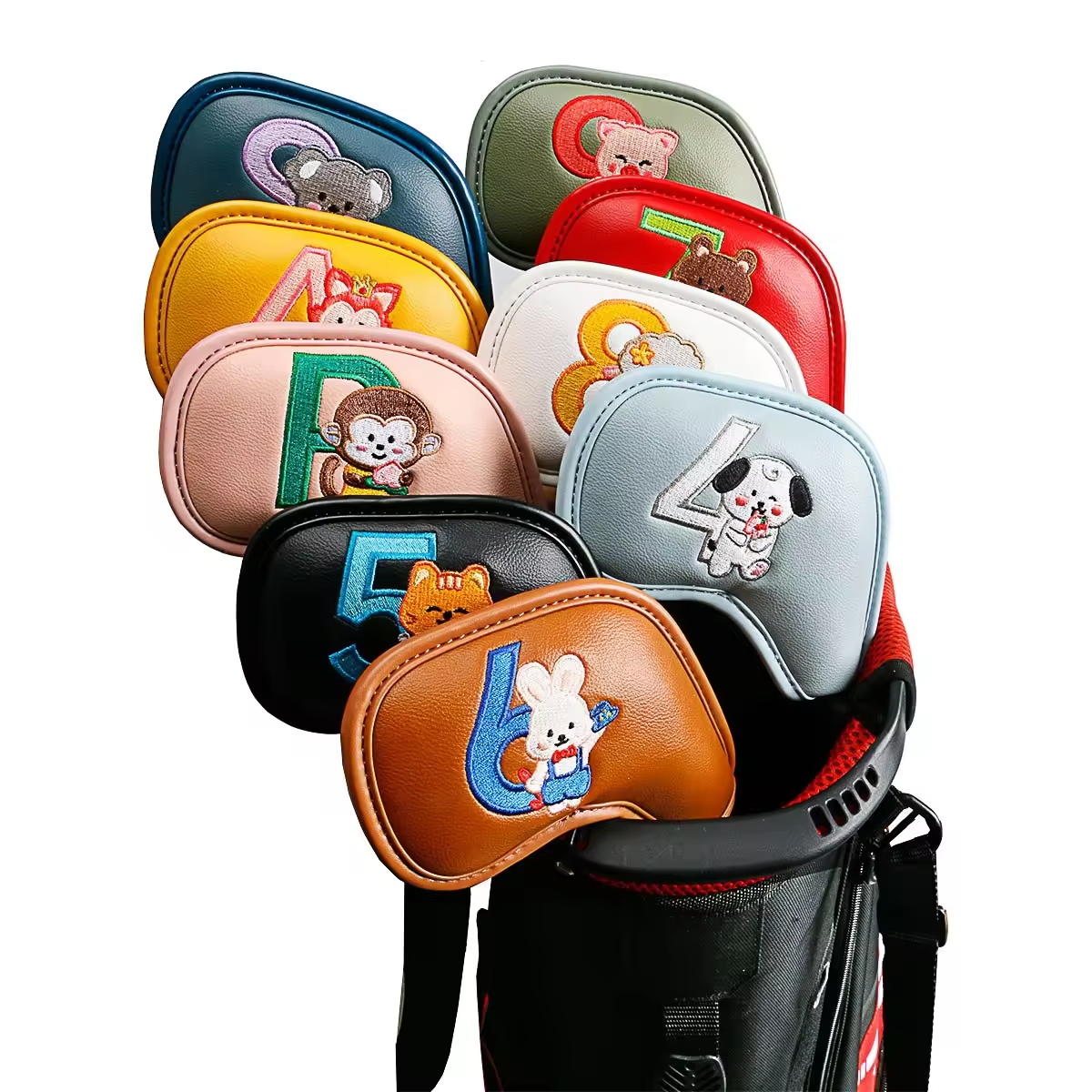 Golf Equipment Cabinet - 9 adet sevimli karikatür hayvan Golf